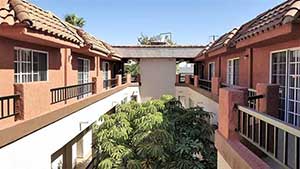 2nd floor exterior view of Emerson apartment complex